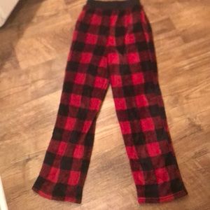 Red and Black Pajama bottoms